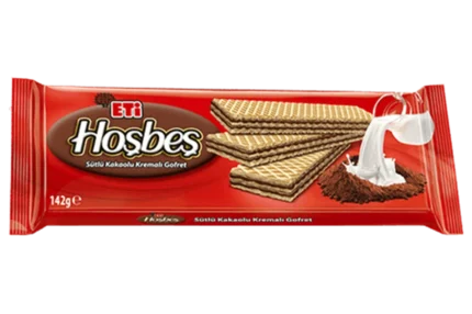 Eti Hoşbeş Kakao Kremalı Kakaolu Gofret 142 g 20'li